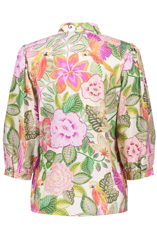 BLOUSE MET BLOEMENPRINT 53241 20 PINK/MINT
